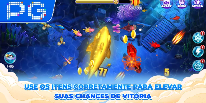 Use os itens corretamente para elevar suas chances de vitória